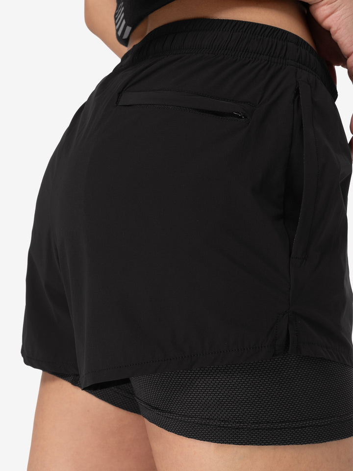 W Double Layer Shorts Black