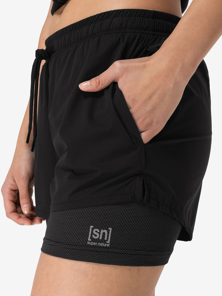 W Double Layer Shorts Black