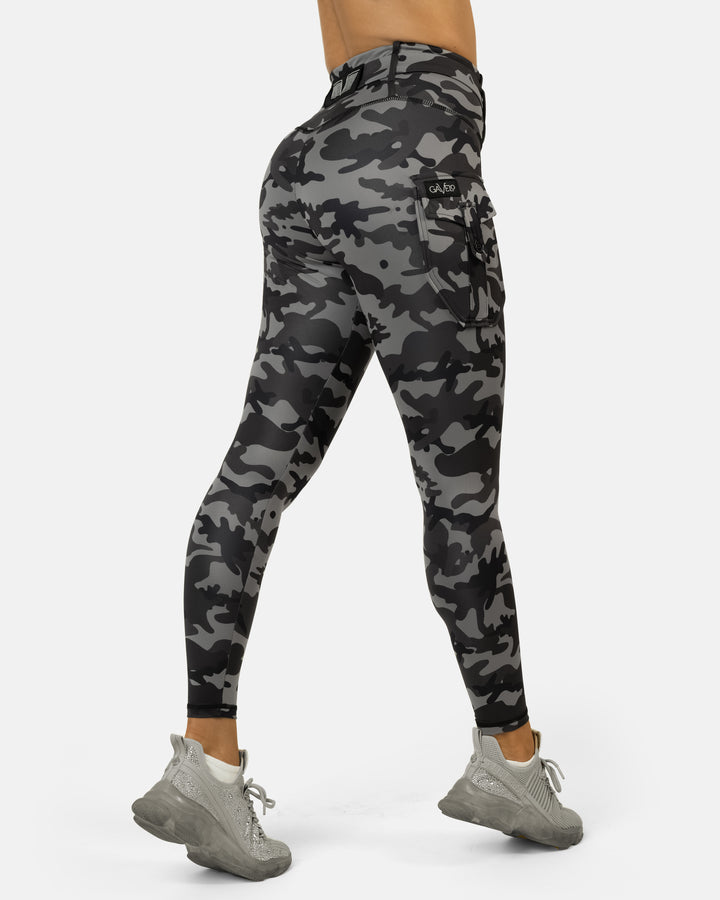 Cargo Camo Stealth Leggings Dark Grey