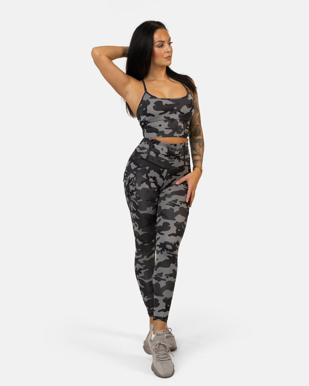 Cargo Camo Stealth Leggings Dark Grey