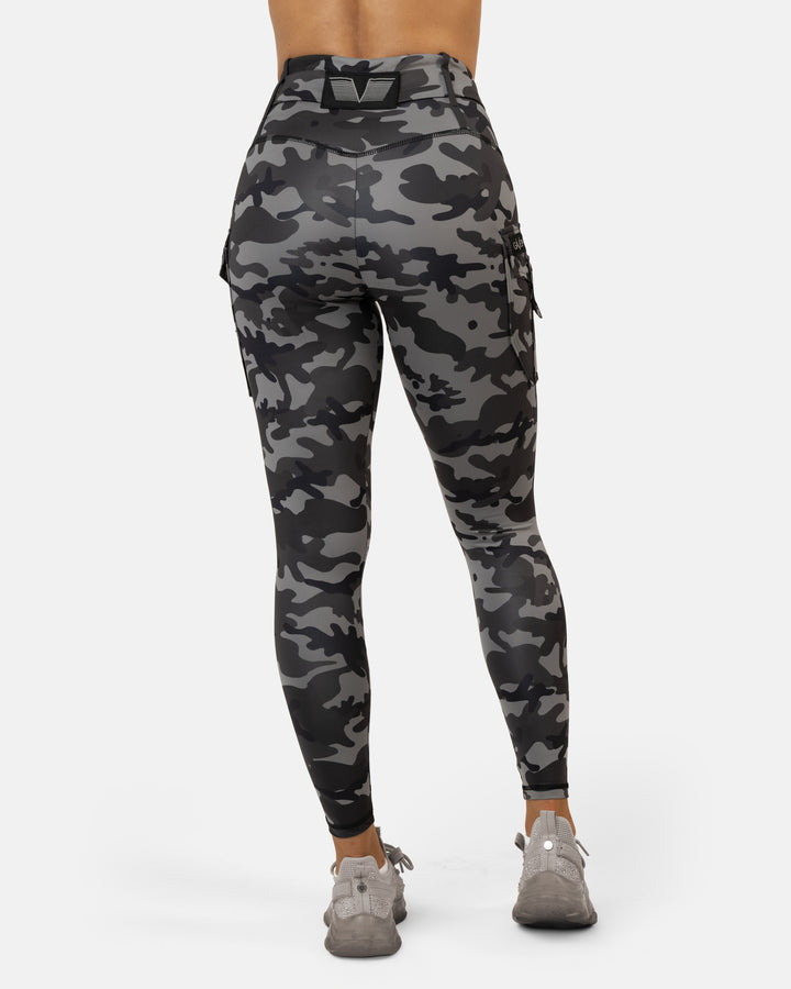 Cargo Camo Stealth Leggings Dark Grey