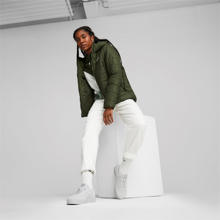 Ess Hooded Padded Jacket Myrtle