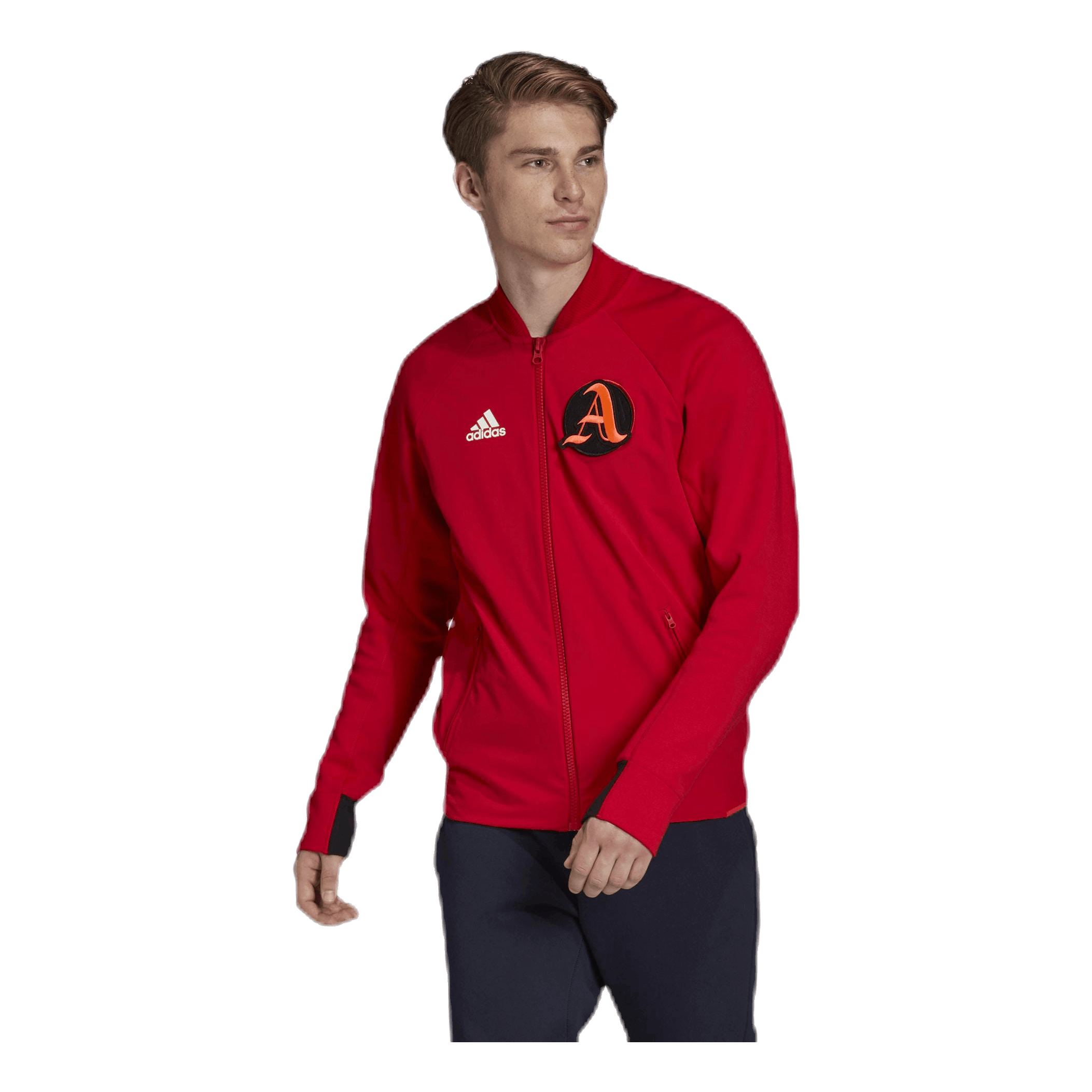 Adidas red sale jacket and pants