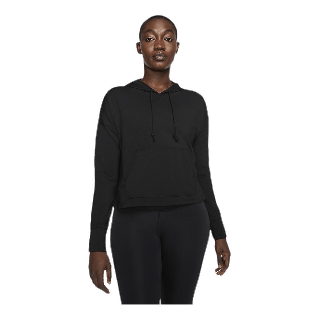 nike yoga jersey crop hoodie