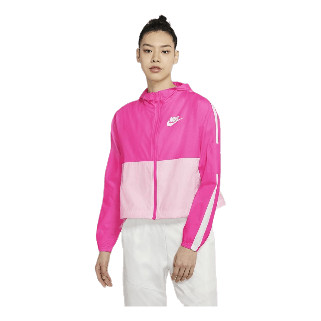 Pink and white nike jacket discount
