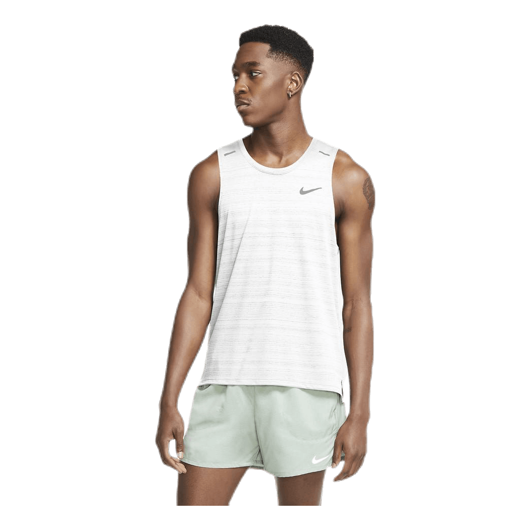 Nike Dri FIT Miler Tank White Silver Sportamore