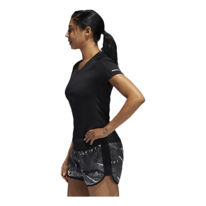 Adidas Run It Short Sleeve Tee Women Black