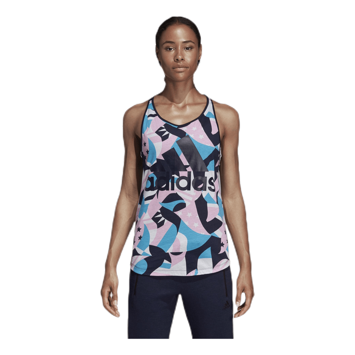 Sid All Over Print Tank Pink/White