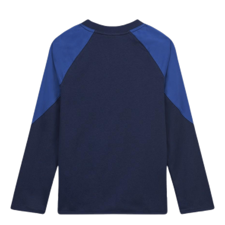 Mixed Material Crew Junior Blue