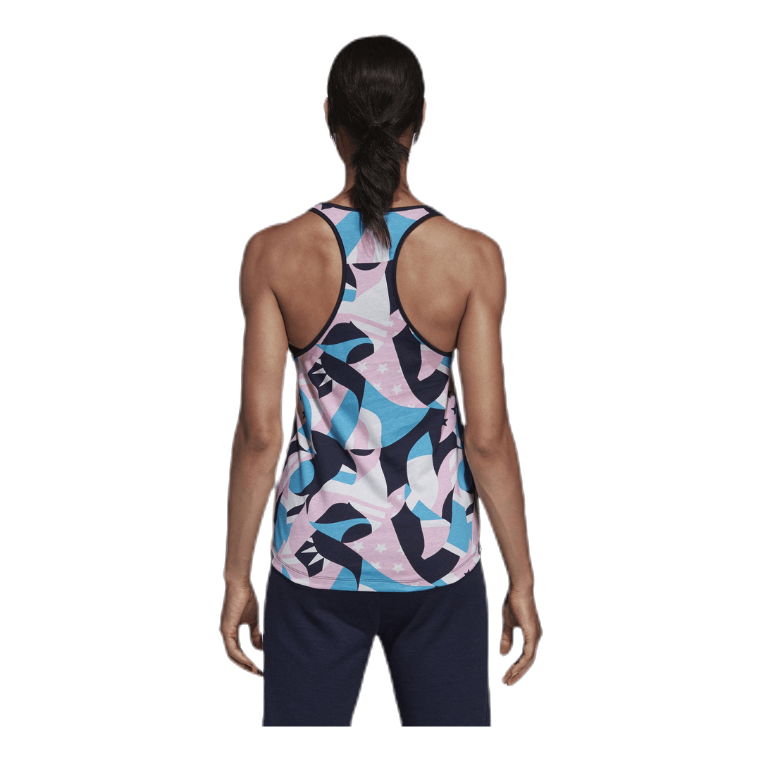 Sid All Over Print Tank Pink/White
