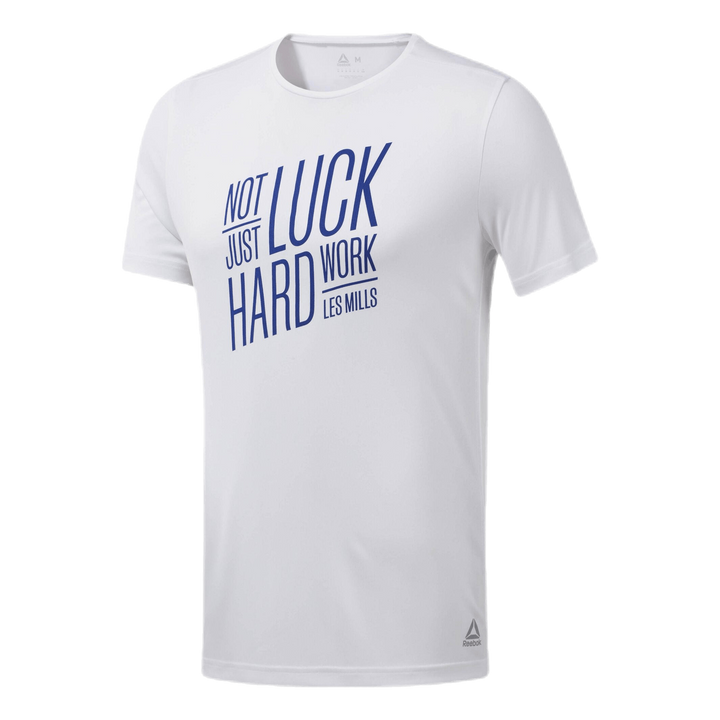 Les Mills Poly Graphic SS Tee White