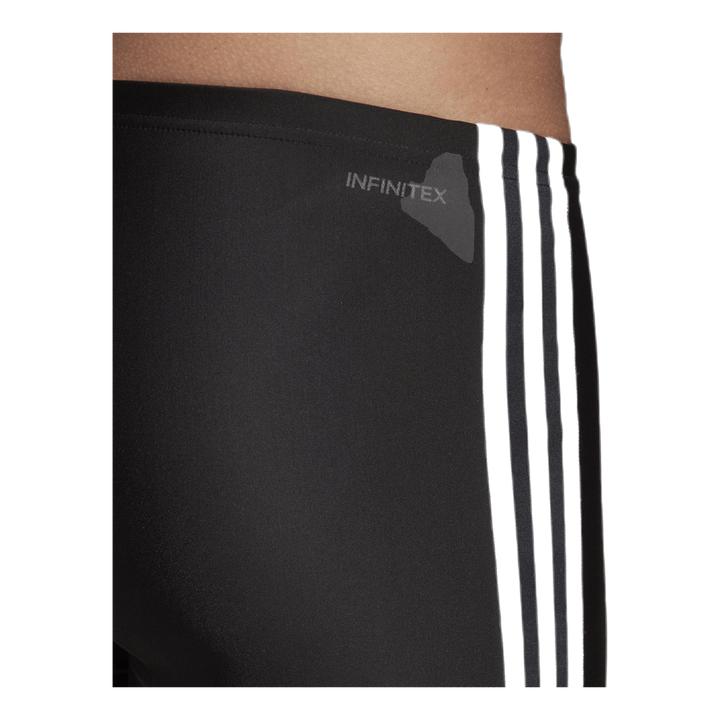 Fitness 3 Stripes Swim Boxer Black / White