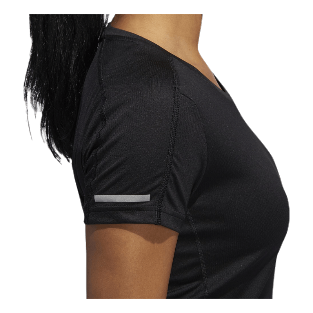 Adidas Run It Short Sleeve Tee Women Black