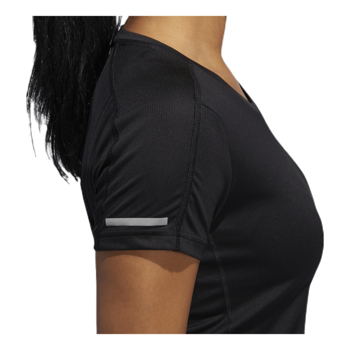Adidas Run It Short Sleeve Tee Women Black