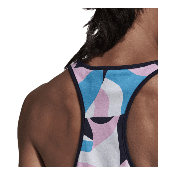 Sid All Over Print Tank Pink/White