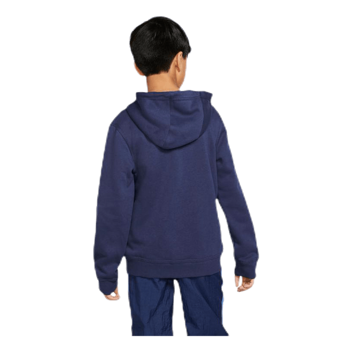 Sportswear Club Big Kids' Full-Zip Hoodie MIDNIGHT NAVY/MIDNIGHT NAVY/WHITE