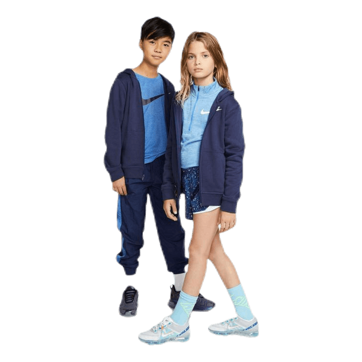 Sportswear Club Big Kids' Full-Zip Hoodie MIDNIGHT NAVY/MIDNIGHT NAVY/WHITE