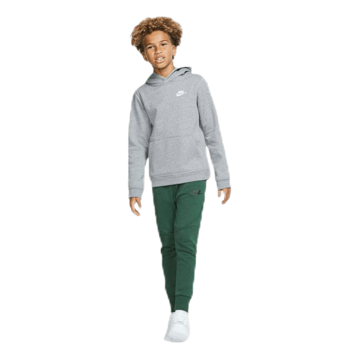 Sportswear Club Big Kids' Pullover Hoodie CARBON HEATHER/WHITE