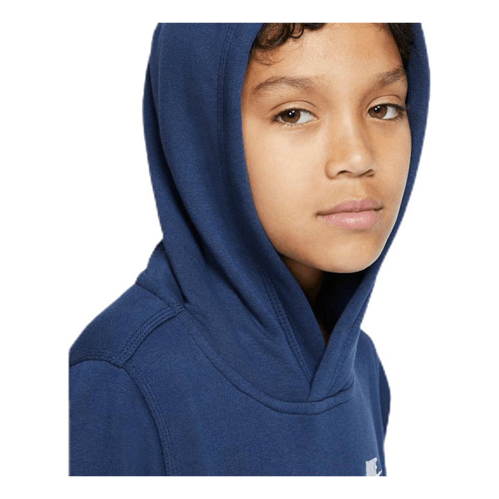 Sportswear Club Big Kids' Pullover Hoodie MIDNIGHT NAVY/WHITE