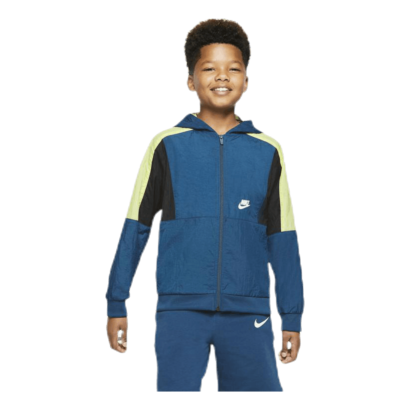 Nike Woven Front Zip Training Junior Blue Green Sportamore