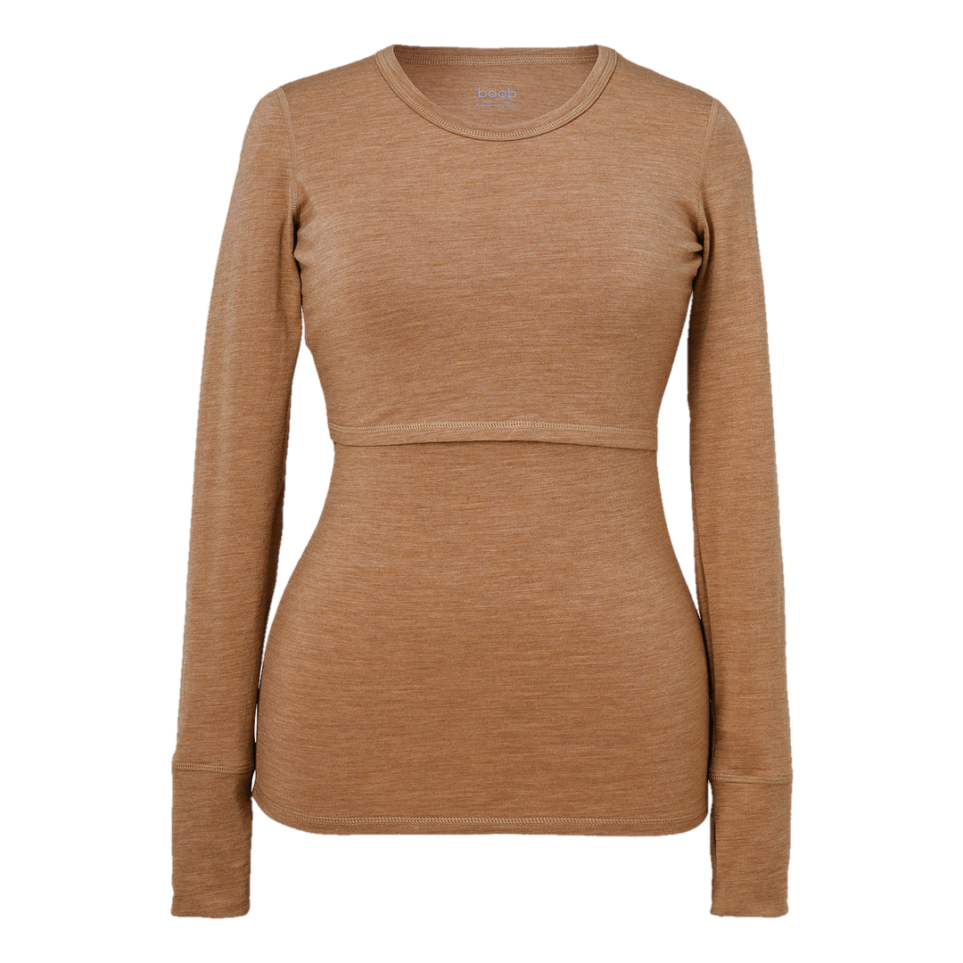 Merino Wool L/S Top Grey