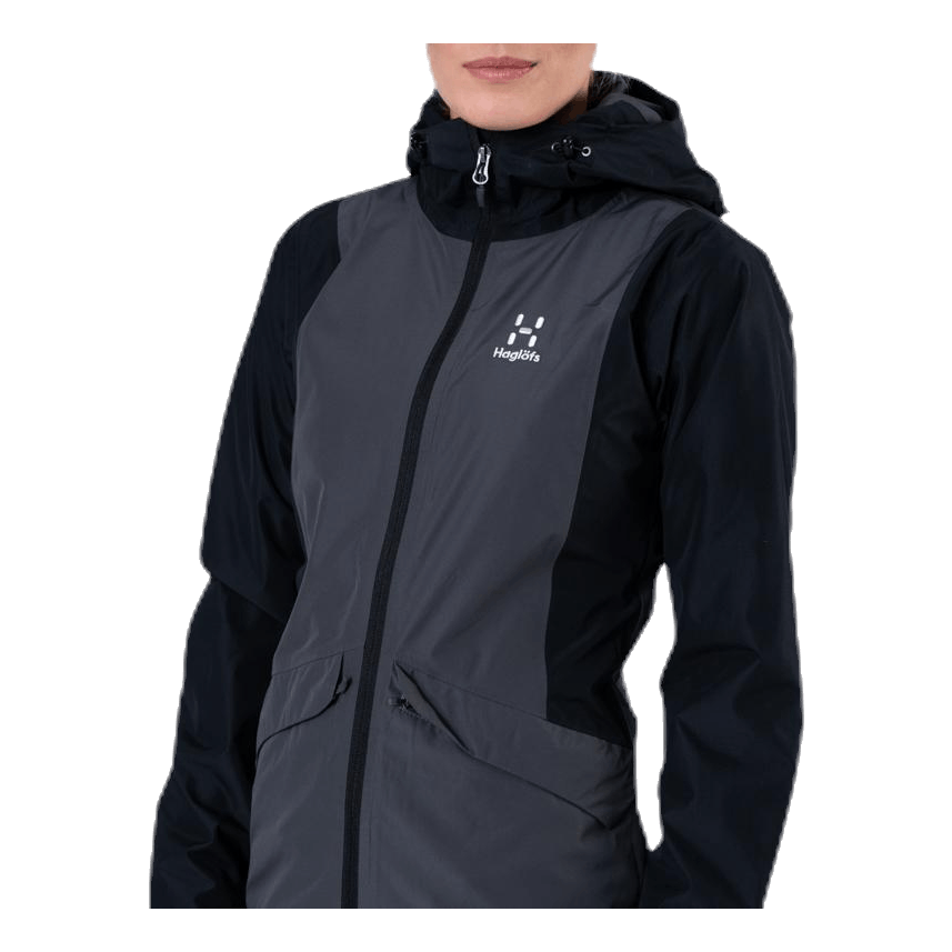 Mila Rain Jacket Black/Grey