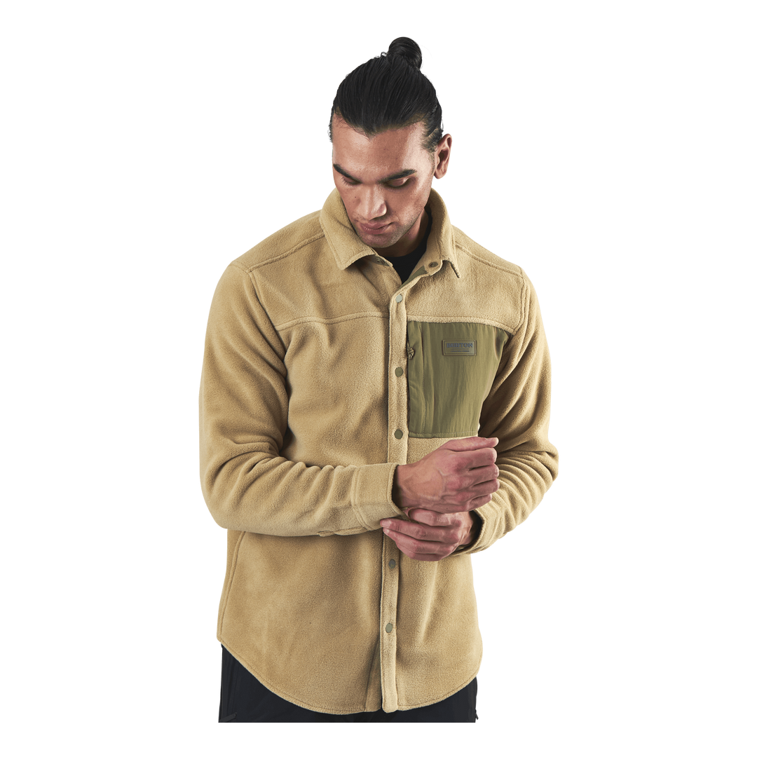 Heart Fleece Shirt Beige