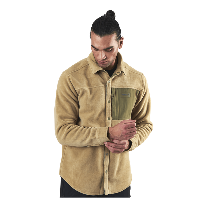 Heart Fleece Shirt Beige