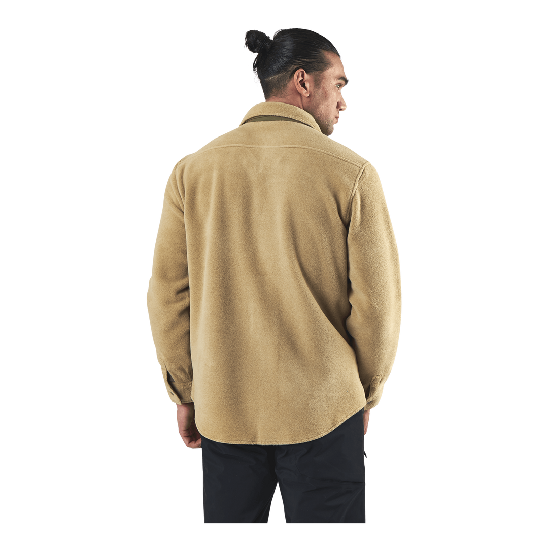 Heart Fleece Shirt Beige