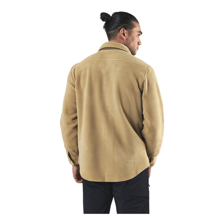 Heart Fleece Shirt Beige