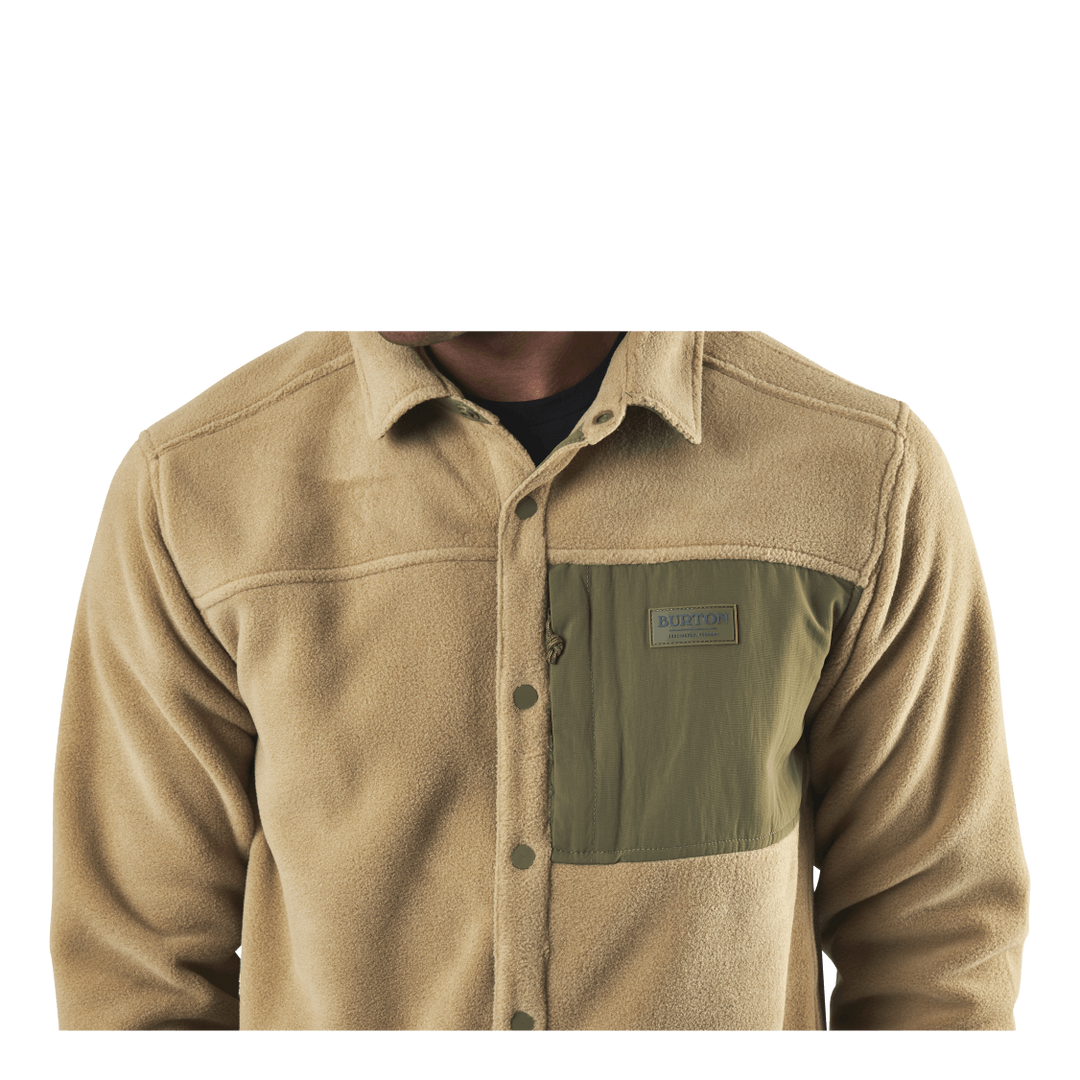 Heart Fleece Shirt Beige