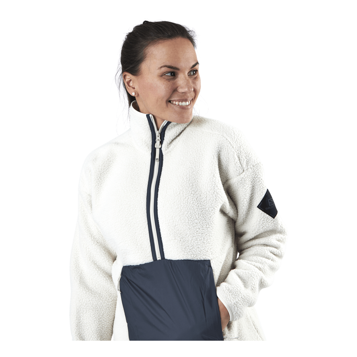 Snowshelter Teddy Half Zip White