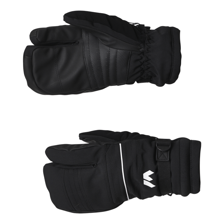 Allegro 3 Finger Ski Gloves Black