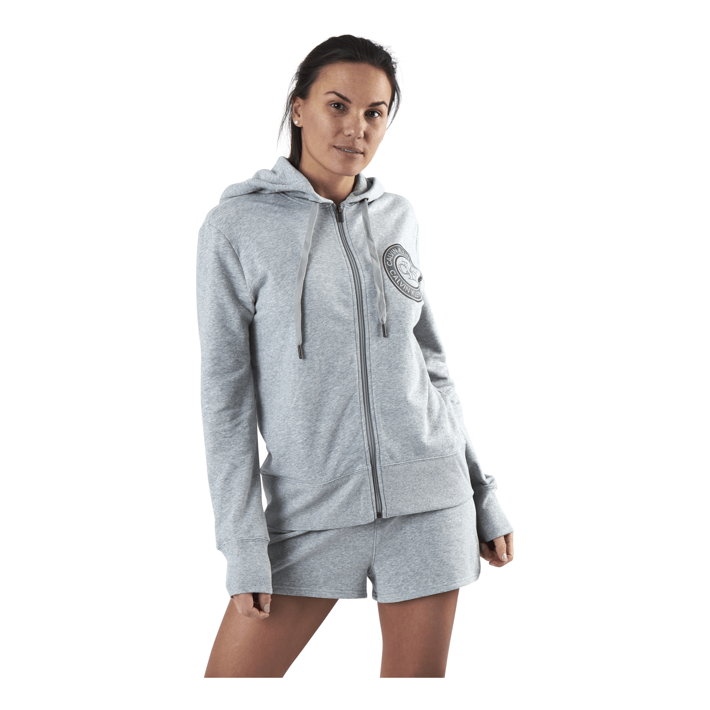 Grey calvin sales klein zip hoodie