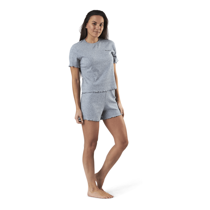 Sara Rib Pyjama Set Grey