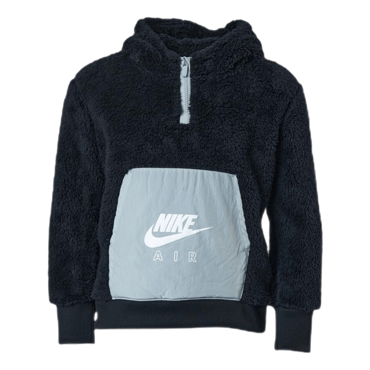 Air Sherpa Half Zip Hoodie Junior Black/Grey
