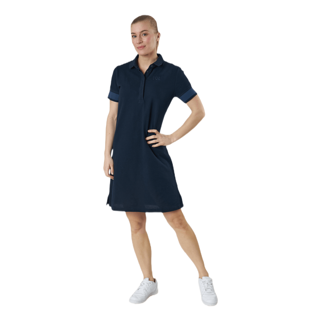 Thalia Pique Dress Blue