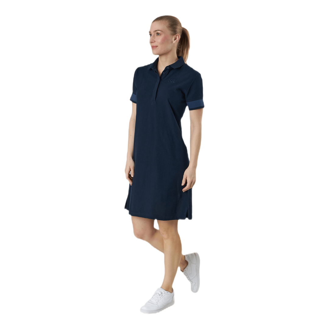 Thalia Pique Dress Blue