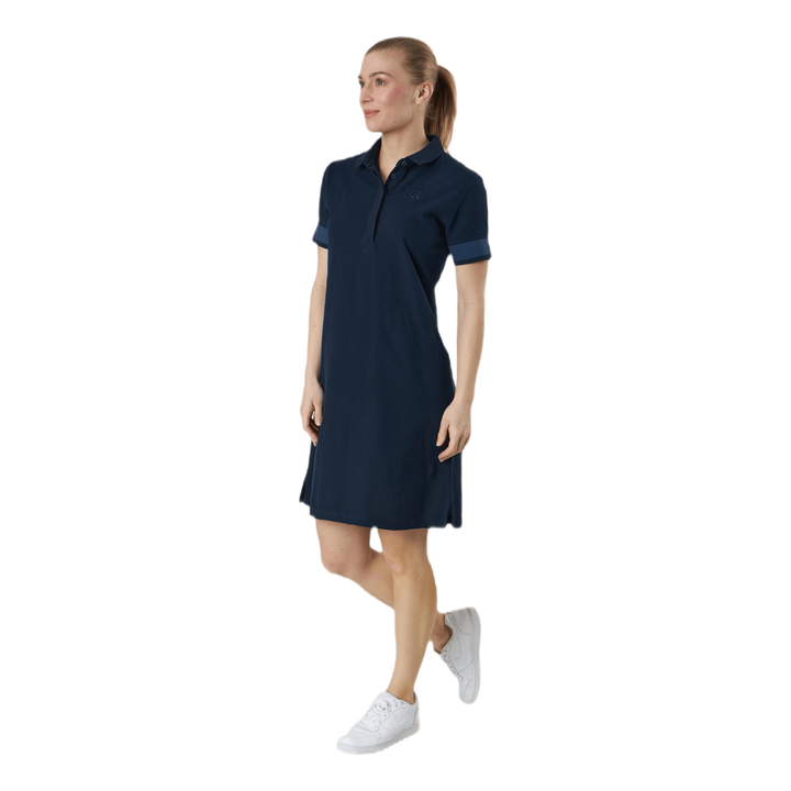 Thalia Pique Dress Blue