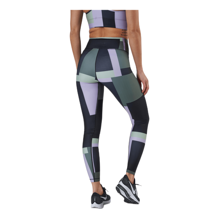 Printed Sport Tights Green