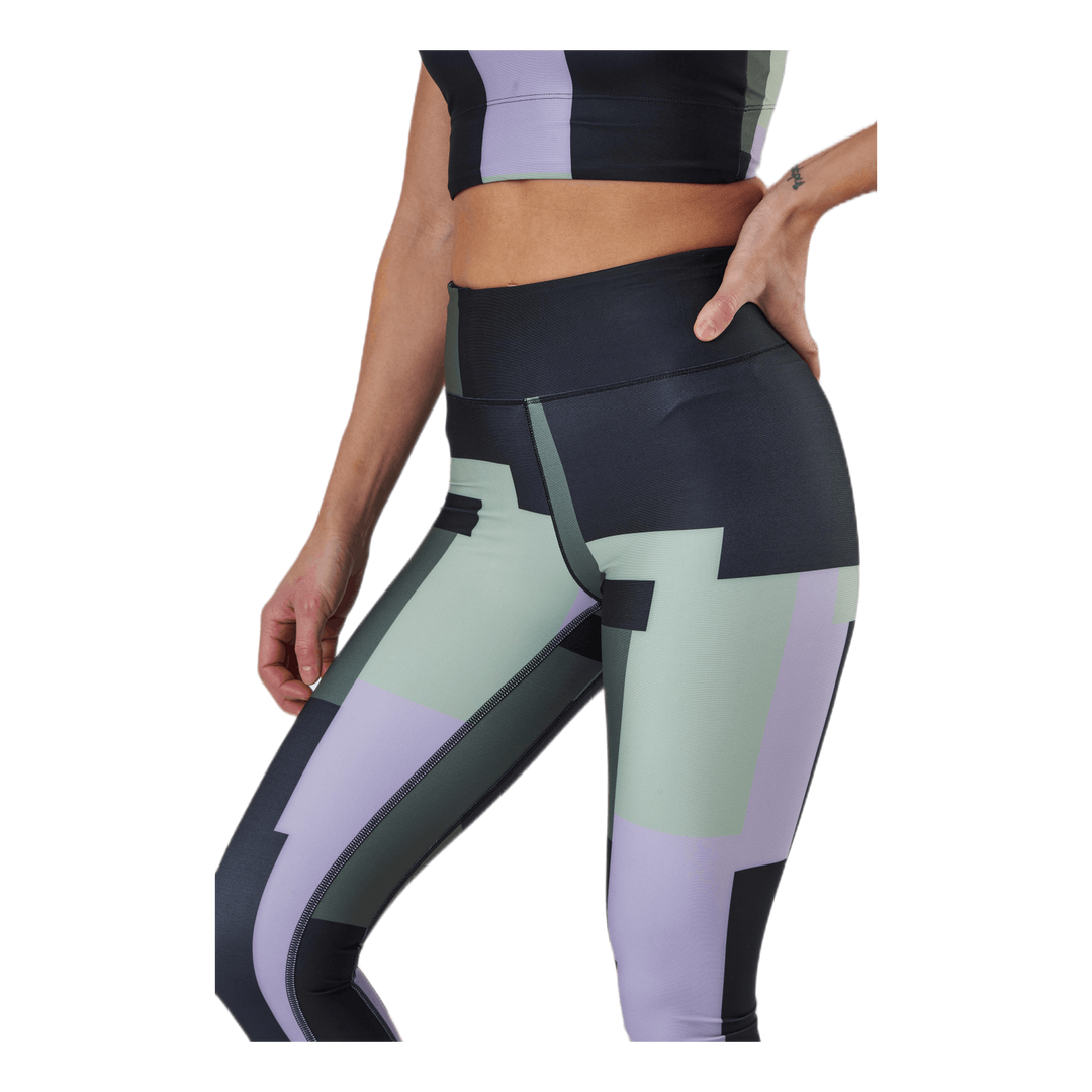 Printed Sport Tights Green