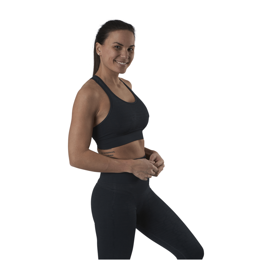 Shiny Alligator Sport Top Grey