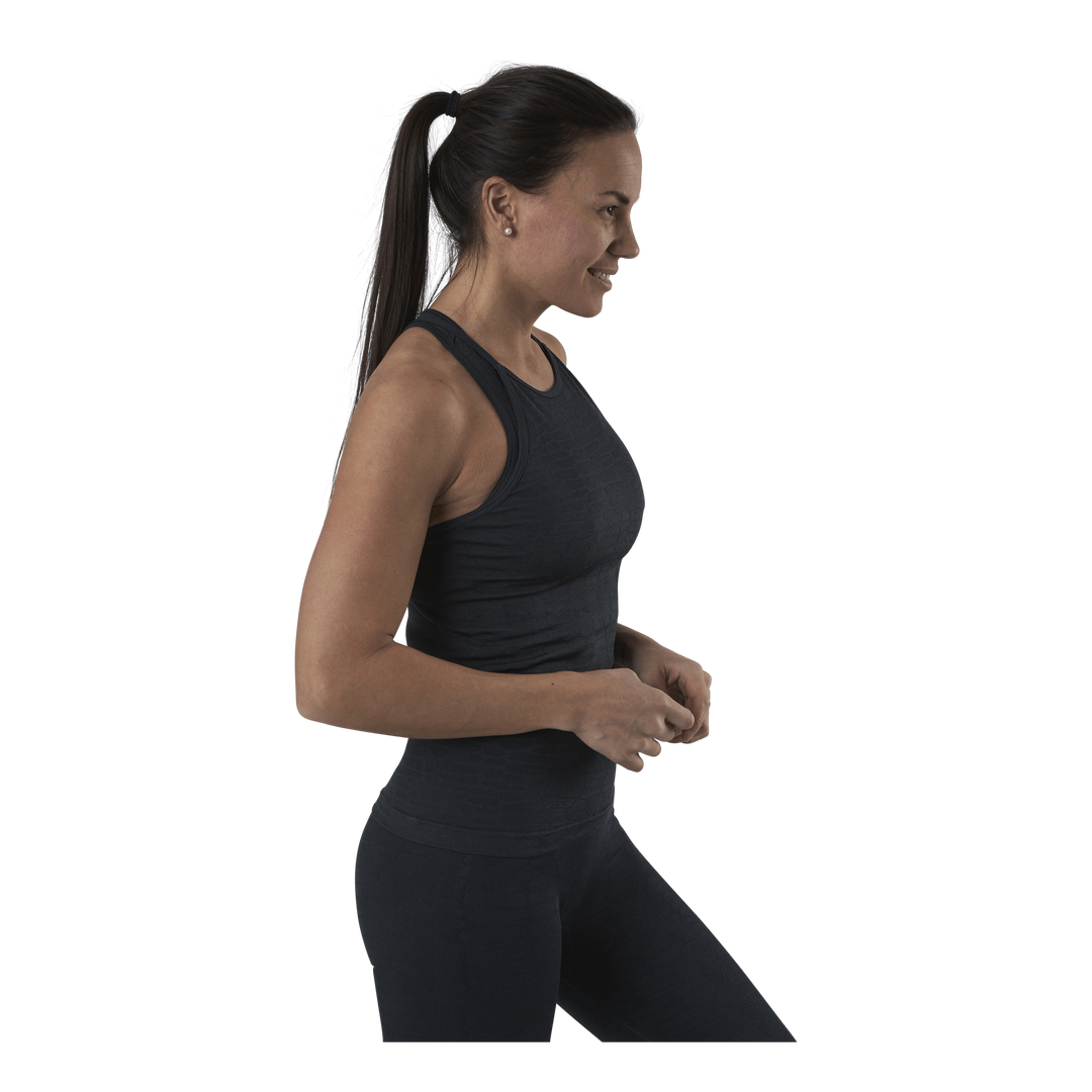 Shiny Alligator Seamless Strap Tank Grey