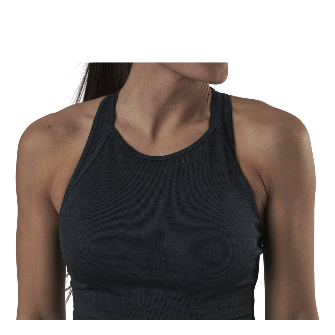 Shiny Alligator Seamless Strap Tank Grey