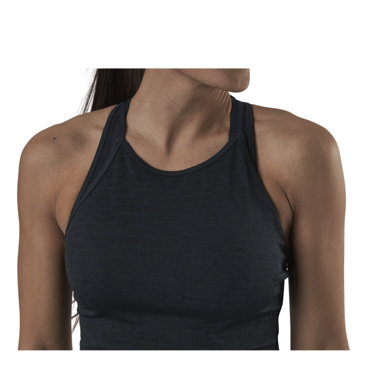 Shiny Alligator Seamless Strap Tank Grey