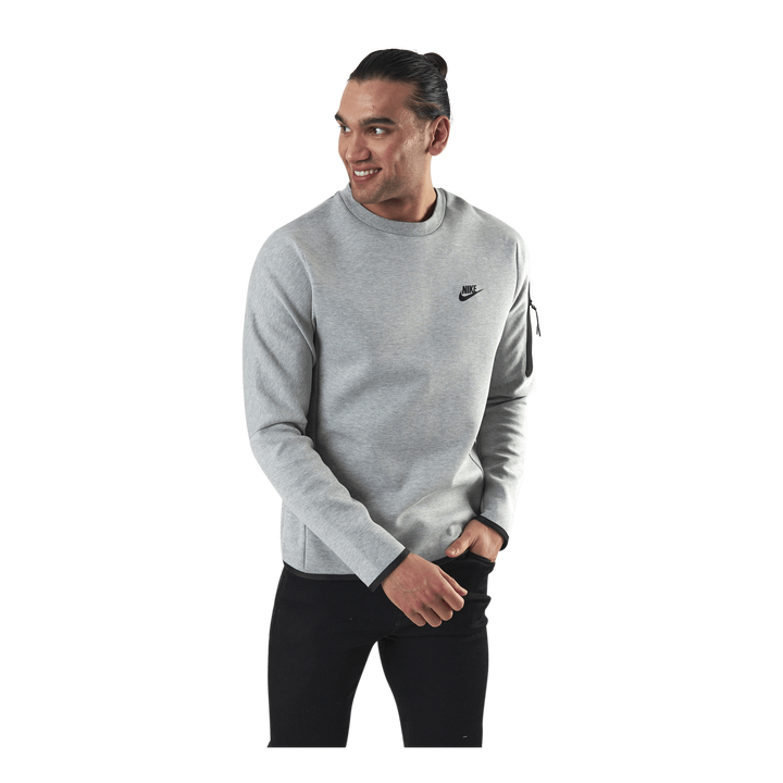 Sportswear Tech Fleece Men's Crew Sweatshirt DK GREY HEATHER/BLACK
