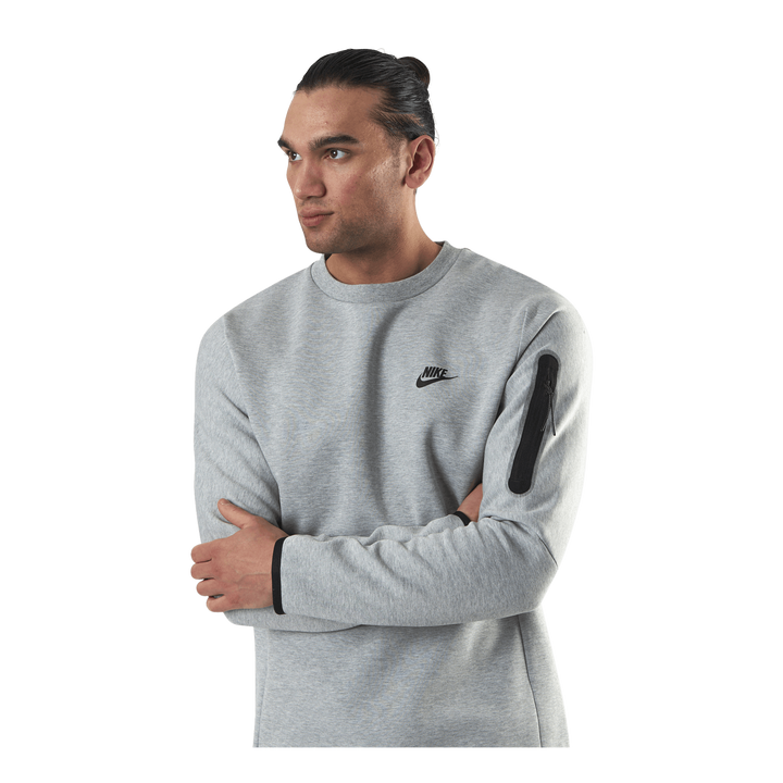 Sportswear Tech Fleece Men's Crew Sweatshirt DK GREY HEATHER/BLACK