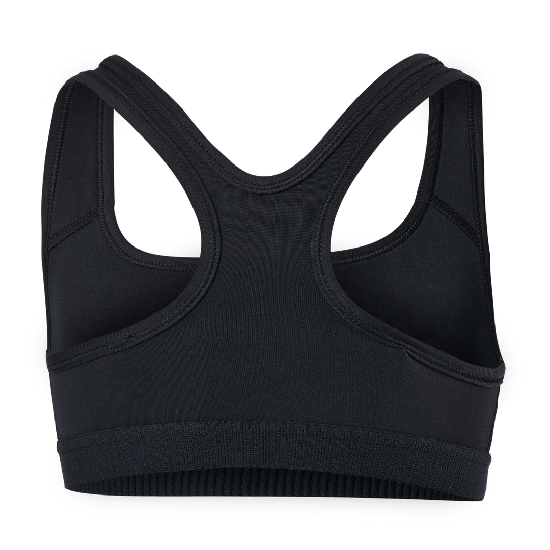 Swoosh Big Kids' (Girls') Sports Bra BLACK/WHITE