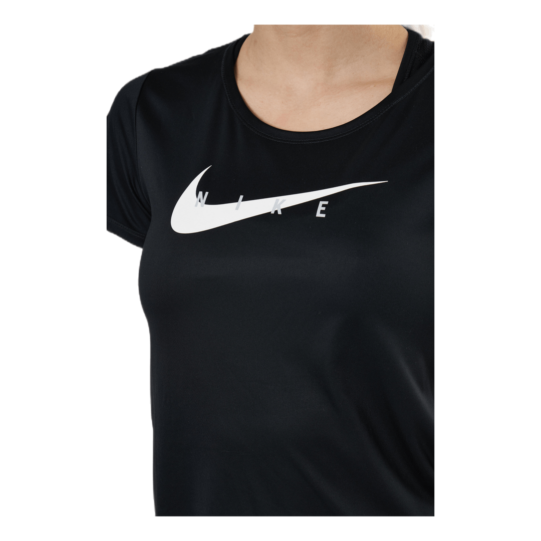 Swoosh Run Top SS Black/Silver
