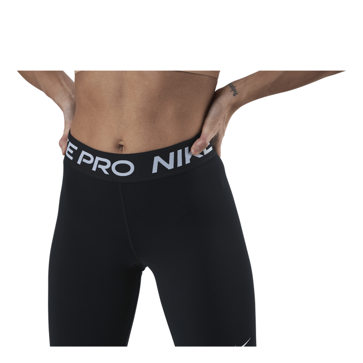 Nike Pro 365 Women's Mid-Rise Crop Leggings BLACK/WHITE